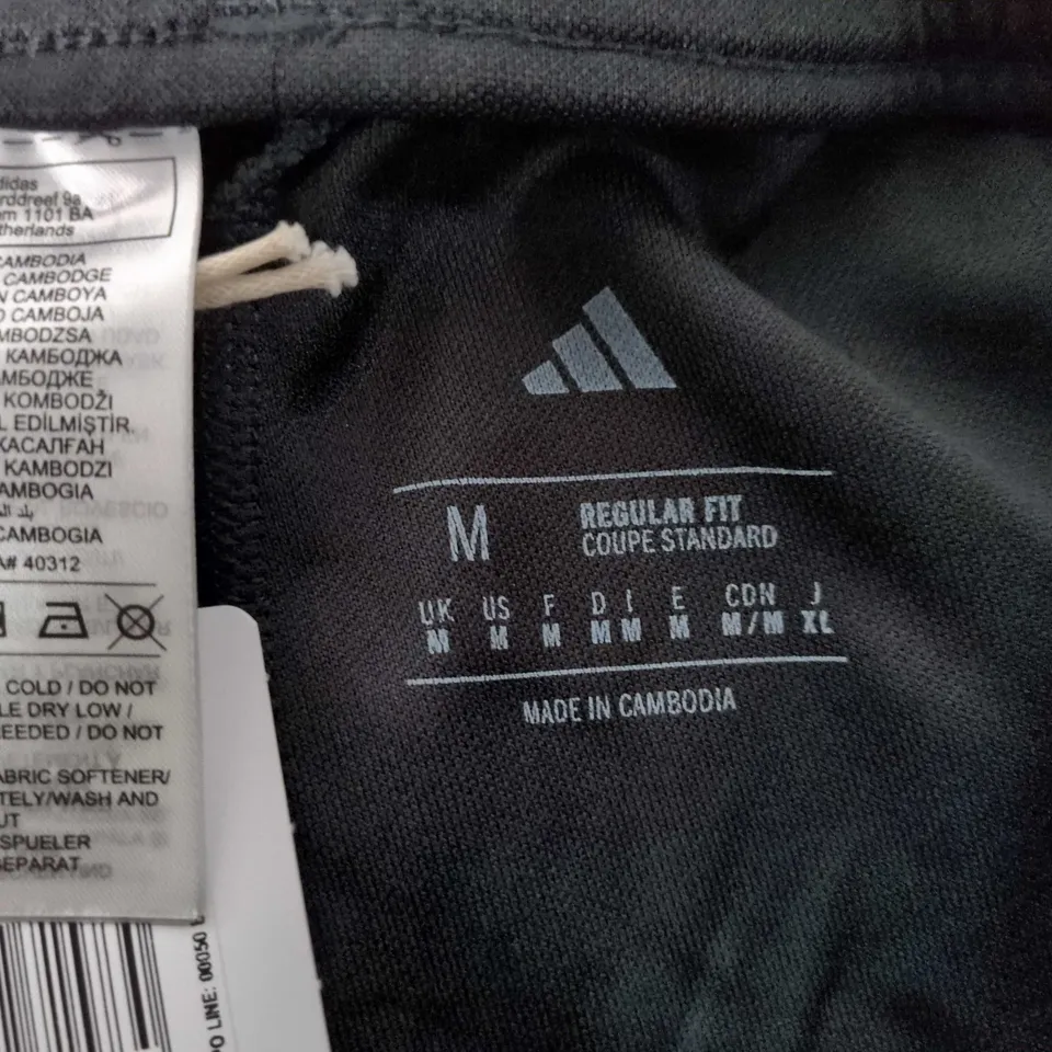 ADIDAS MEN'S TRACK PANTS - BLACK, REGULAR FIT, SIZE M