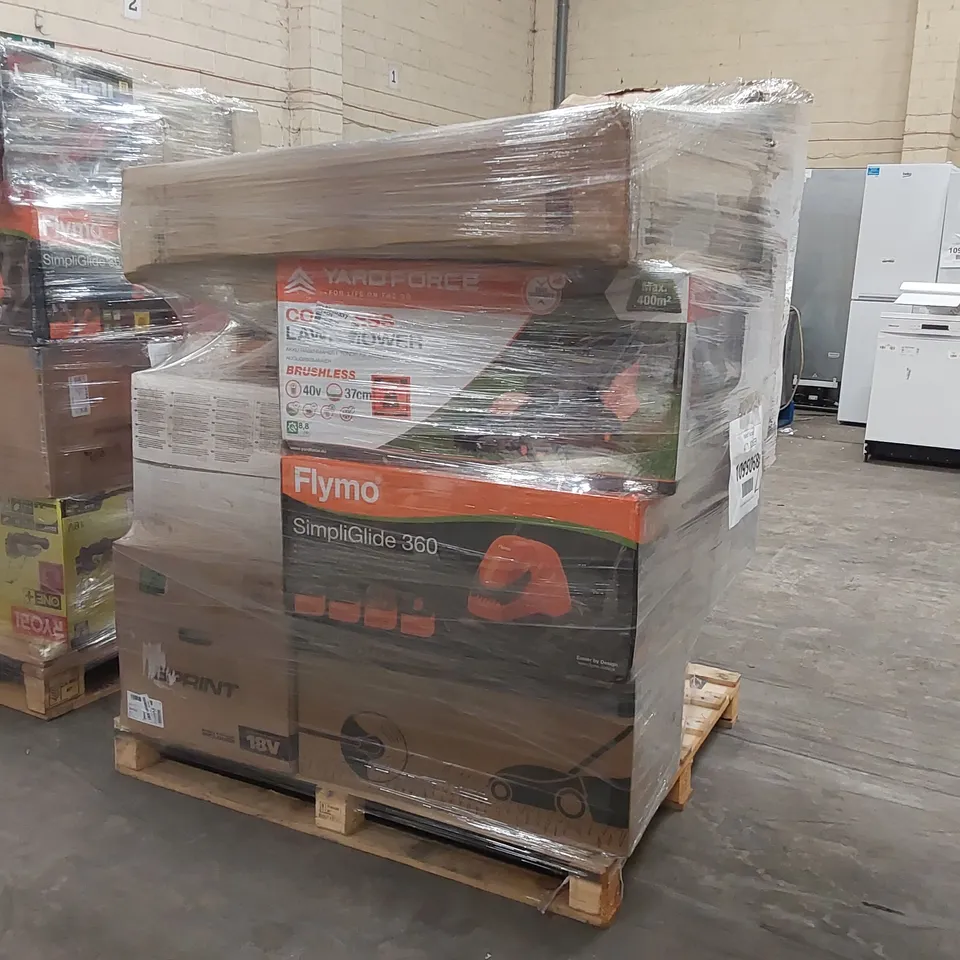 PALLET OF APPROXIMATELY 13 UNPROCESSED RAW RETURN HOUSEHOLD AND ELECTRICAL GOODS TO INCLUDE;