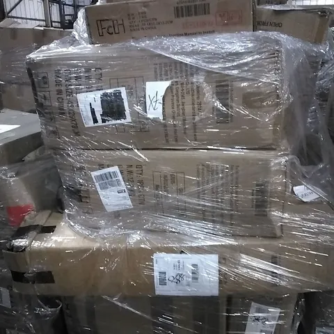 PALLET OF HOUSEHOLD ITEMS TO INCLUDE SUITCASES AND OTHER ASSORTED ITEMS...