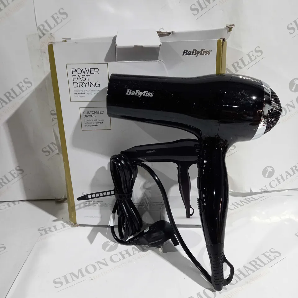 BOXED BABYLISS POWER SMOOTH 2400 HAIR DRYER 