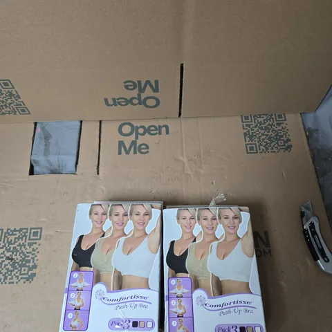 2 BOXES COMFORTISSE PUSH-UP BRA – PACK OF 3, SIZE L (UK 36 / EU 80)