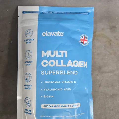 ELAVATE MULTI COLLAGEN SUPERBLEND DIETARY SUPPLEMENT POWDER – CHOCOLATE FLAVOUR, 240G