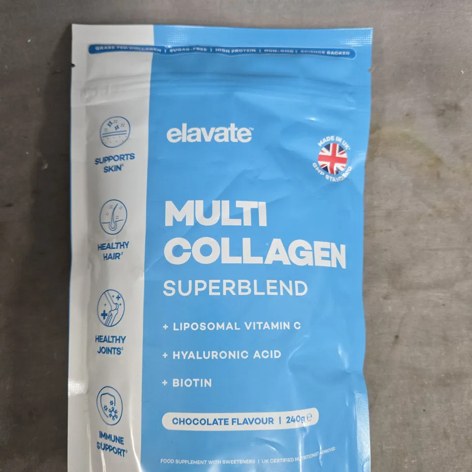 ELAVATE MULTI COLLAGEN SUPERBLEND DIETARY SUPPLEMENT POWDER – CHOCOLATE FLAVOUR, 240G