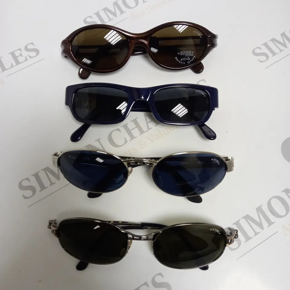 APPROXIMATELY 10 ASSORTED DE RIGO STING SUNGLASSES TO INCLUDE MODELS 4244, 4209, 6101, 6107 ETC.