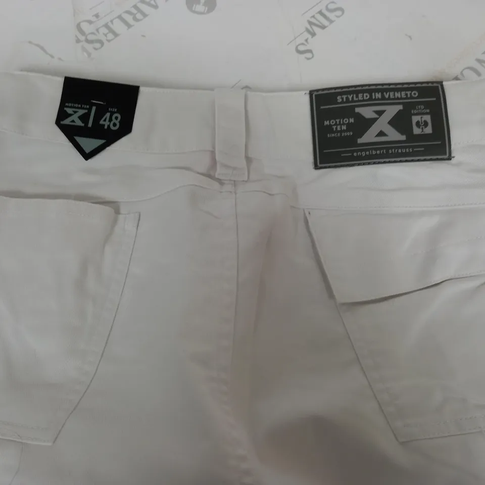 ENGELBERT STRAUSS WHITE CARGO TROUSERS - 48