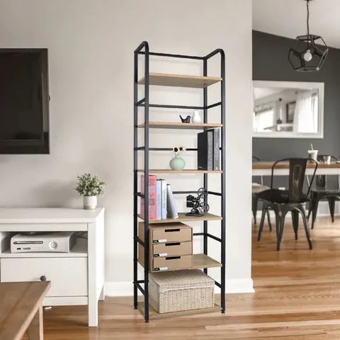 BOXED 50CM W MANUFACTURED WOOD ADJUSTABLE SHELVING UNIT (2 BOXES)