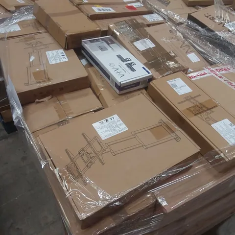 PALLET CONTAINING A VERY LARGE QUANTITY OF ASSORTED TV STANDS/MOUNTS ECT