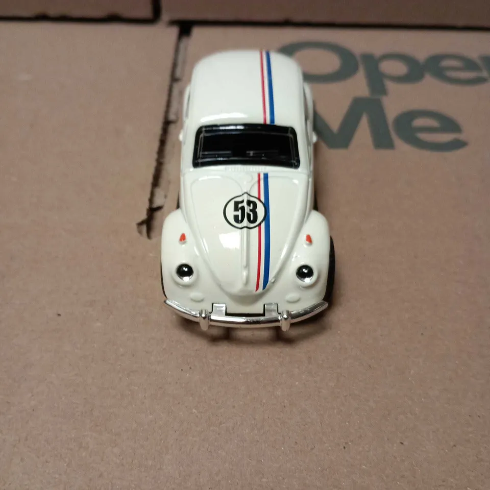 DIE-CAST HERBIE TOY CAR WITH RACING STRIPE AND NUMBER 53