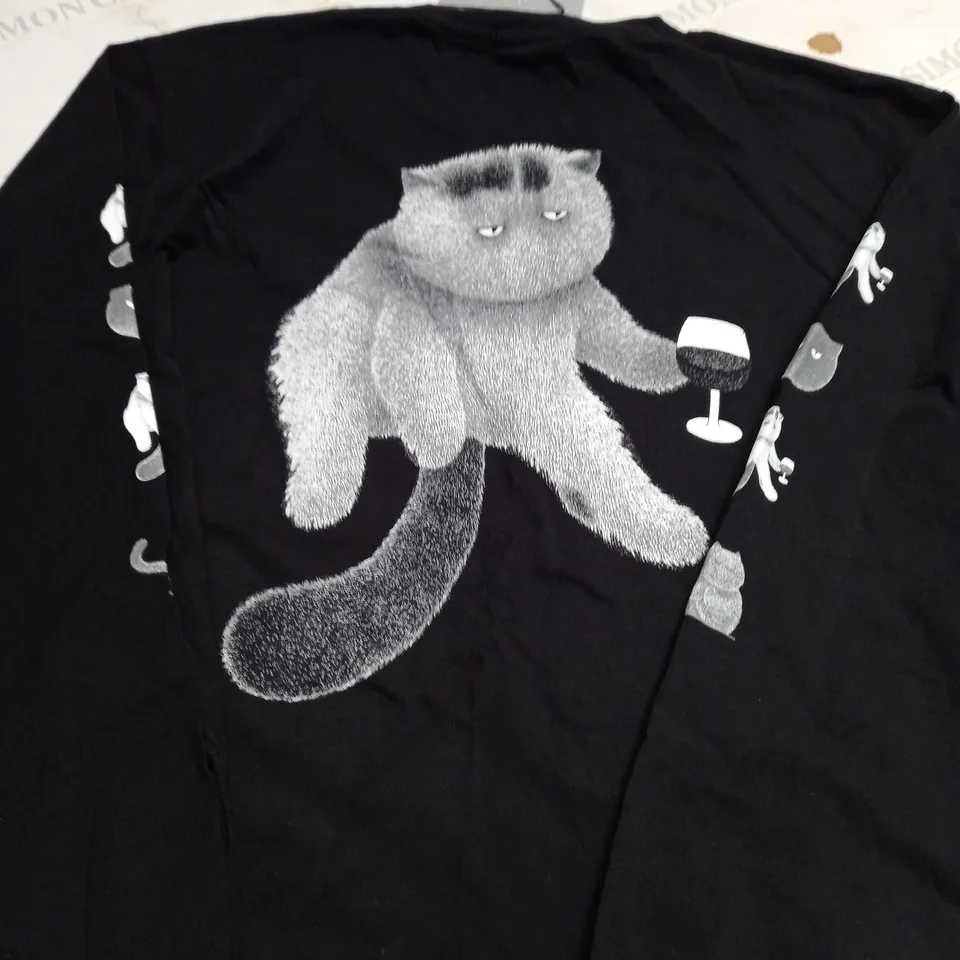 PERCIVAL LONG SLEVE PRINTED DESIGN T-SHIRT - SIZE L 