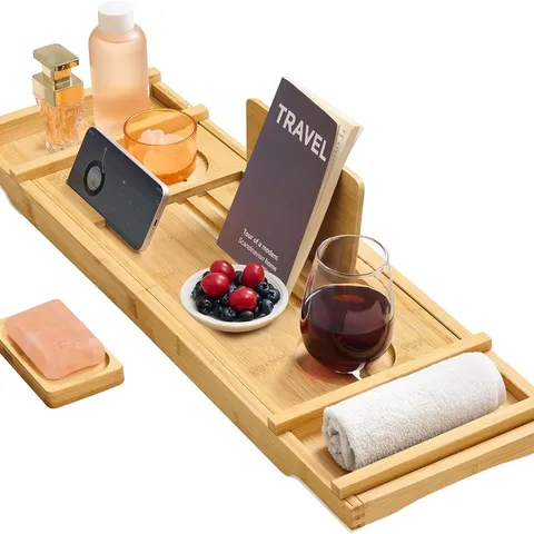 BOXES SONGMICS BAMBOO BATH TRAY