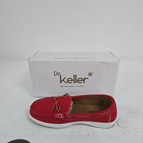 DR KELLER LADIES COMFORT CASUALS – RED, UK SIZE 3