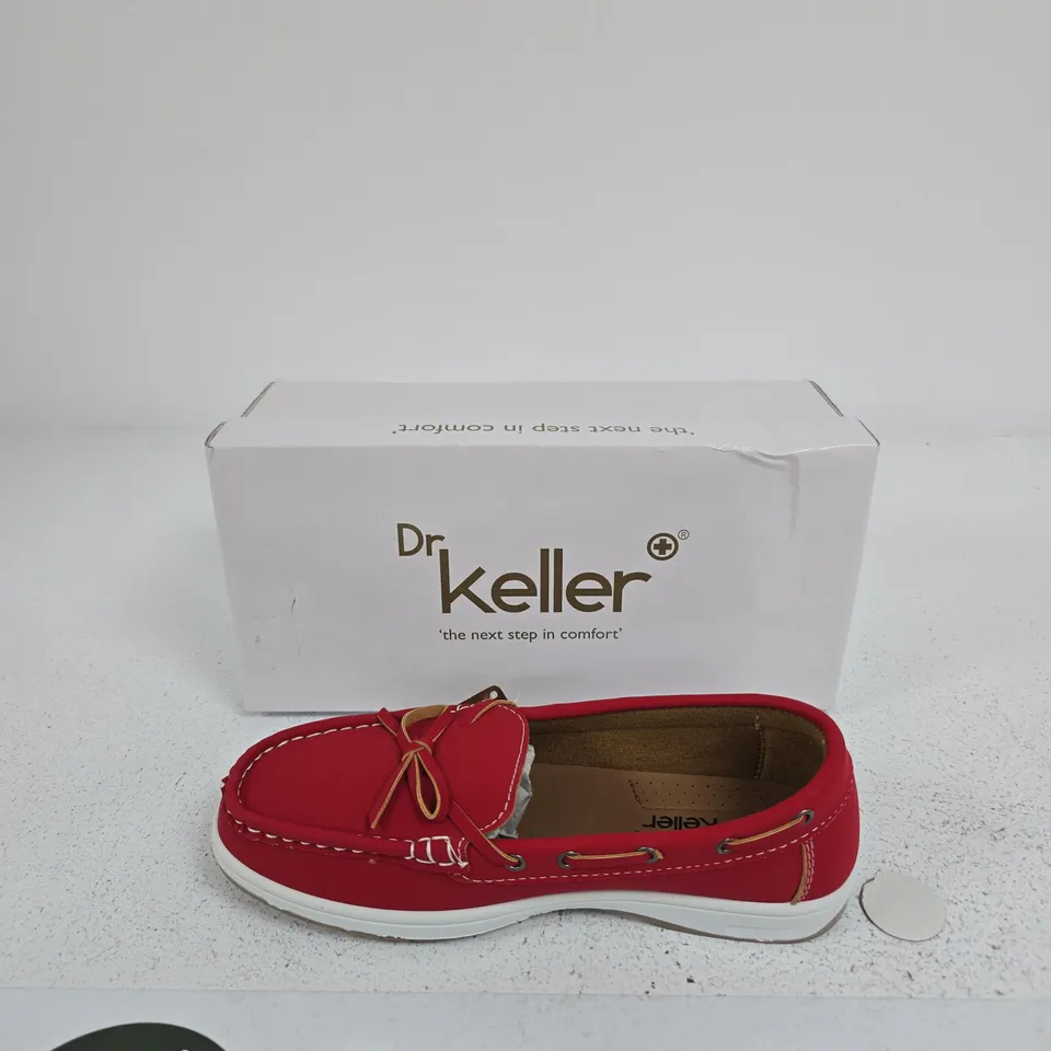DR KELLER LADIES COMFORT CASUALS – RED, UK SIZE 3