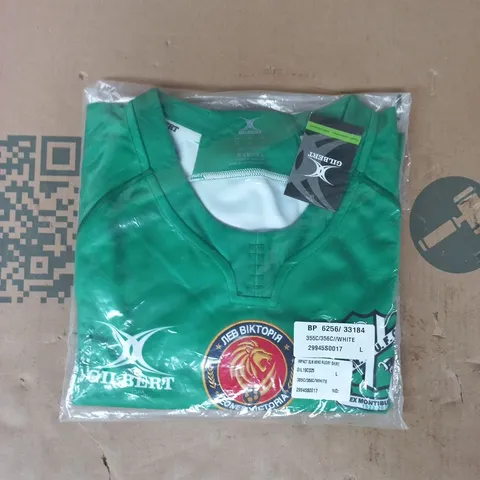 BAGGED GILBERT IMPACT SUB MEN'S RUGBY SHIRT IN GREEN SIZE LARGE