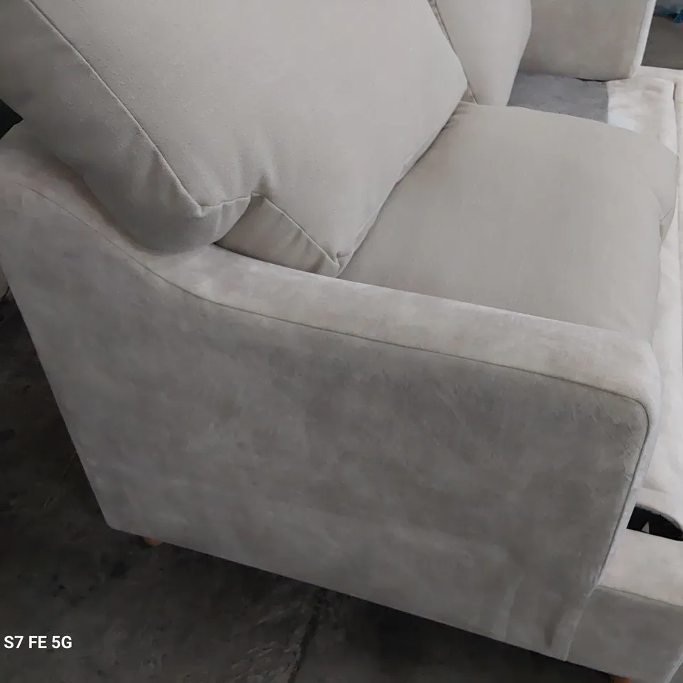 DESIGNER ATWORTH THREE SEATER METAL ACTION SOFABED NATURAL FABRIC 