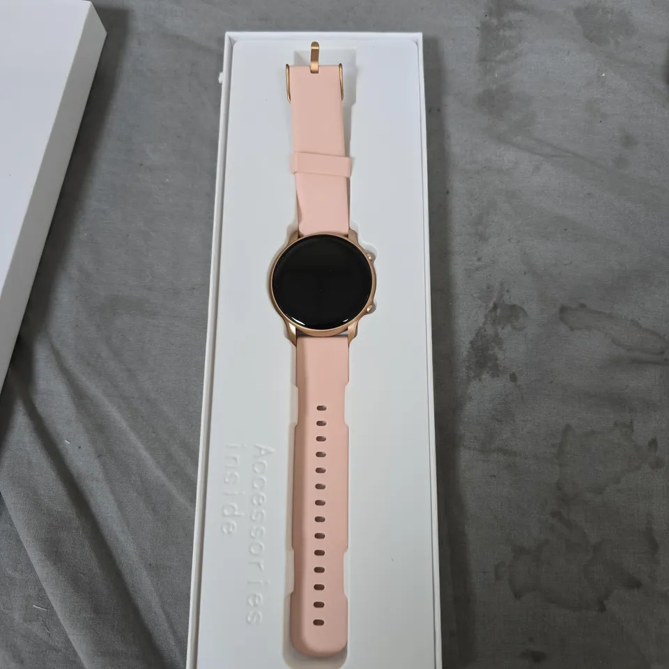 TUYOMA SMARTWATCH PINK STRAP – ROUND FACE (BOXED)