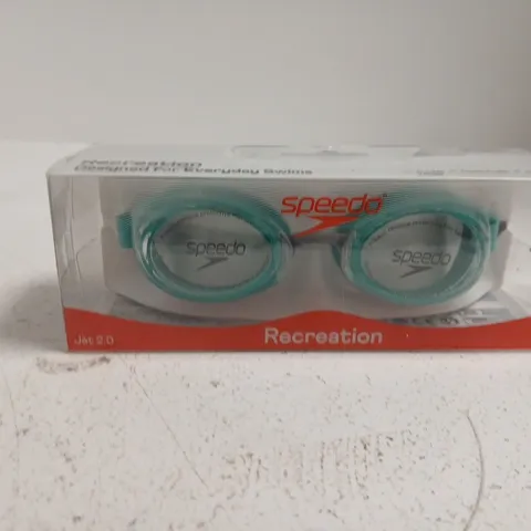 SPEEDO RECREATION SWIMMING GOGGLES – BOXED, TEAL/BLUE