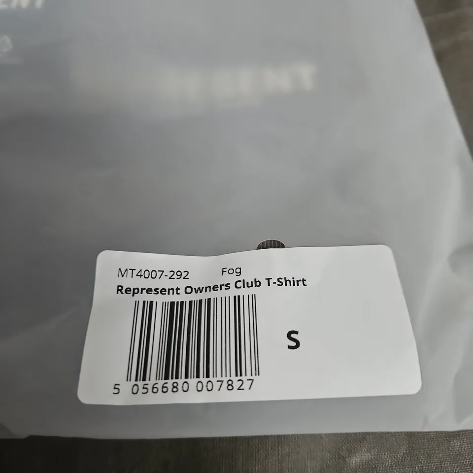 REPRESENT OWNERS CLUB T-SHIRT – FOG, SIZE S