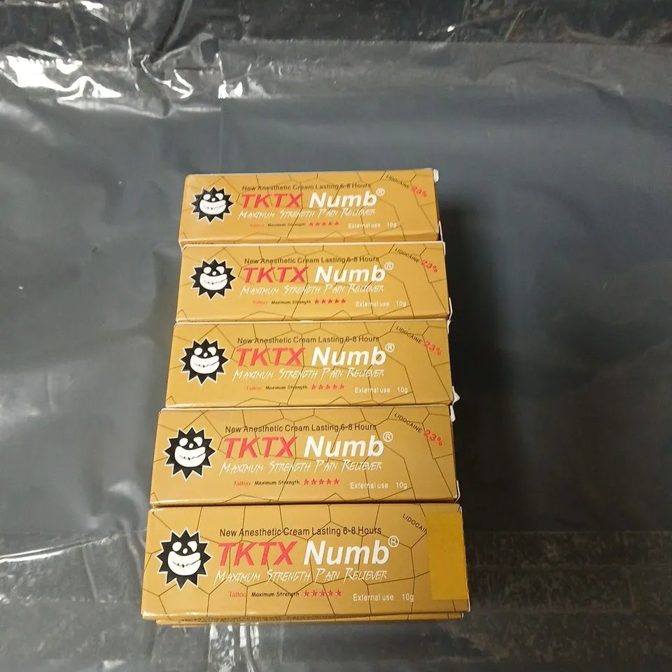 APPROXIMATELY 15 TUBES OF TKTX MAXIMUM STRENGTH TATTOO NUMBING CREAM - 10G PER TUBE