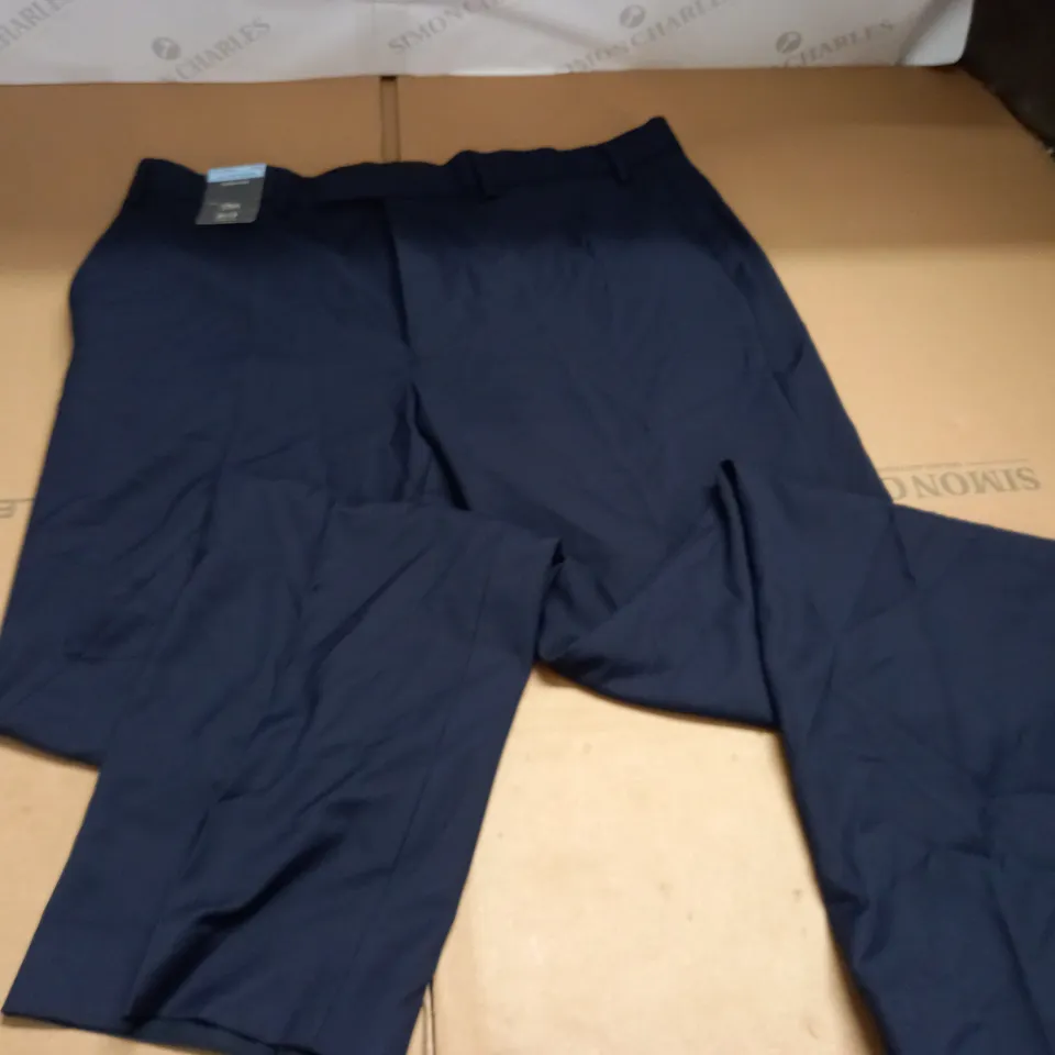 M&S REGULAR FIT NAVY TROUSERS - W38" L33"