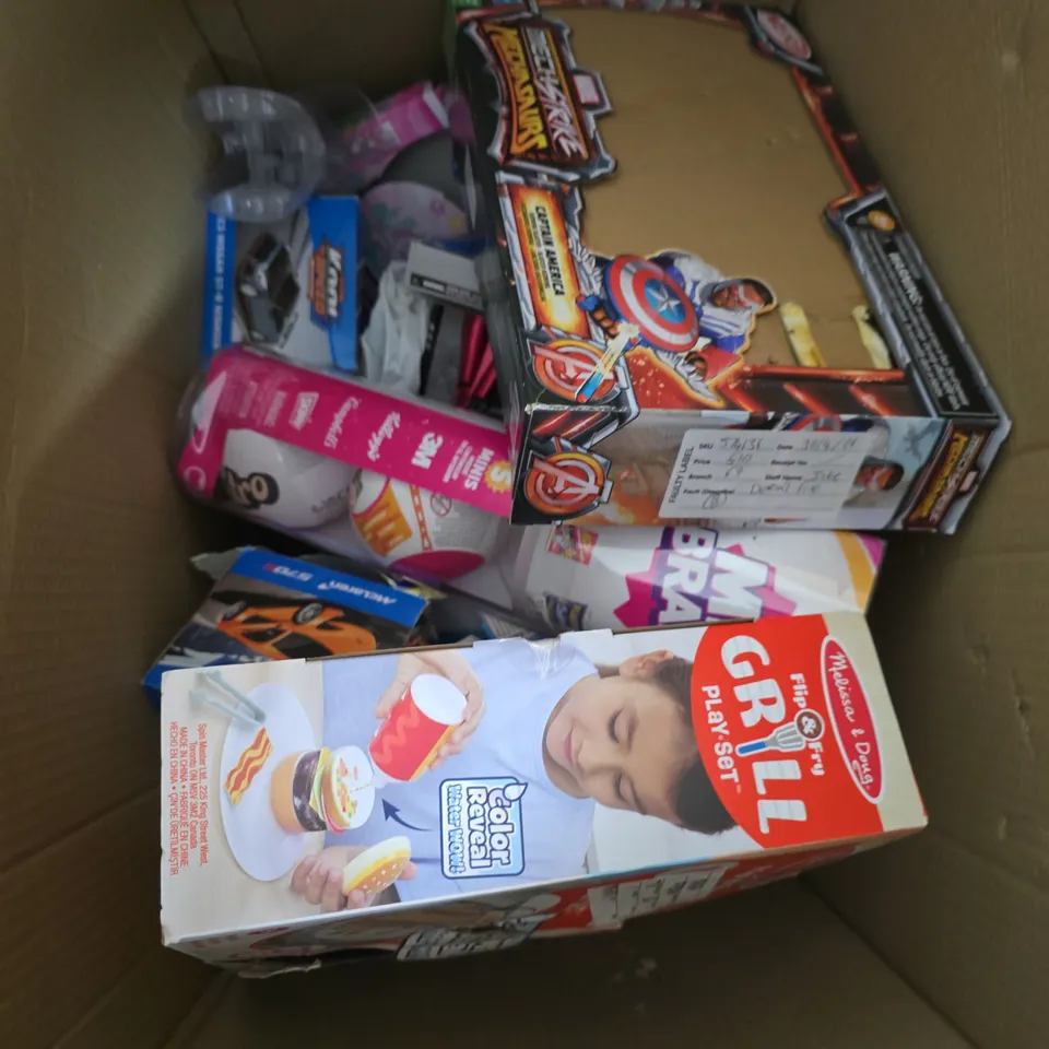 LARGE BOX OF ASSORTED TOYS AND GAMES 
