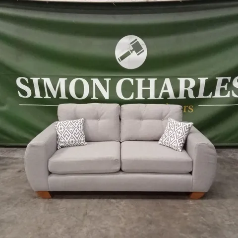 PRENT FABRIC 3 SEATER SOFA - SILVER