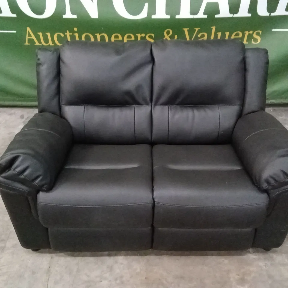 ALBION LUXURY FAUX LEATHER HIGH BACK 2 SEATER SOFA RRP £519