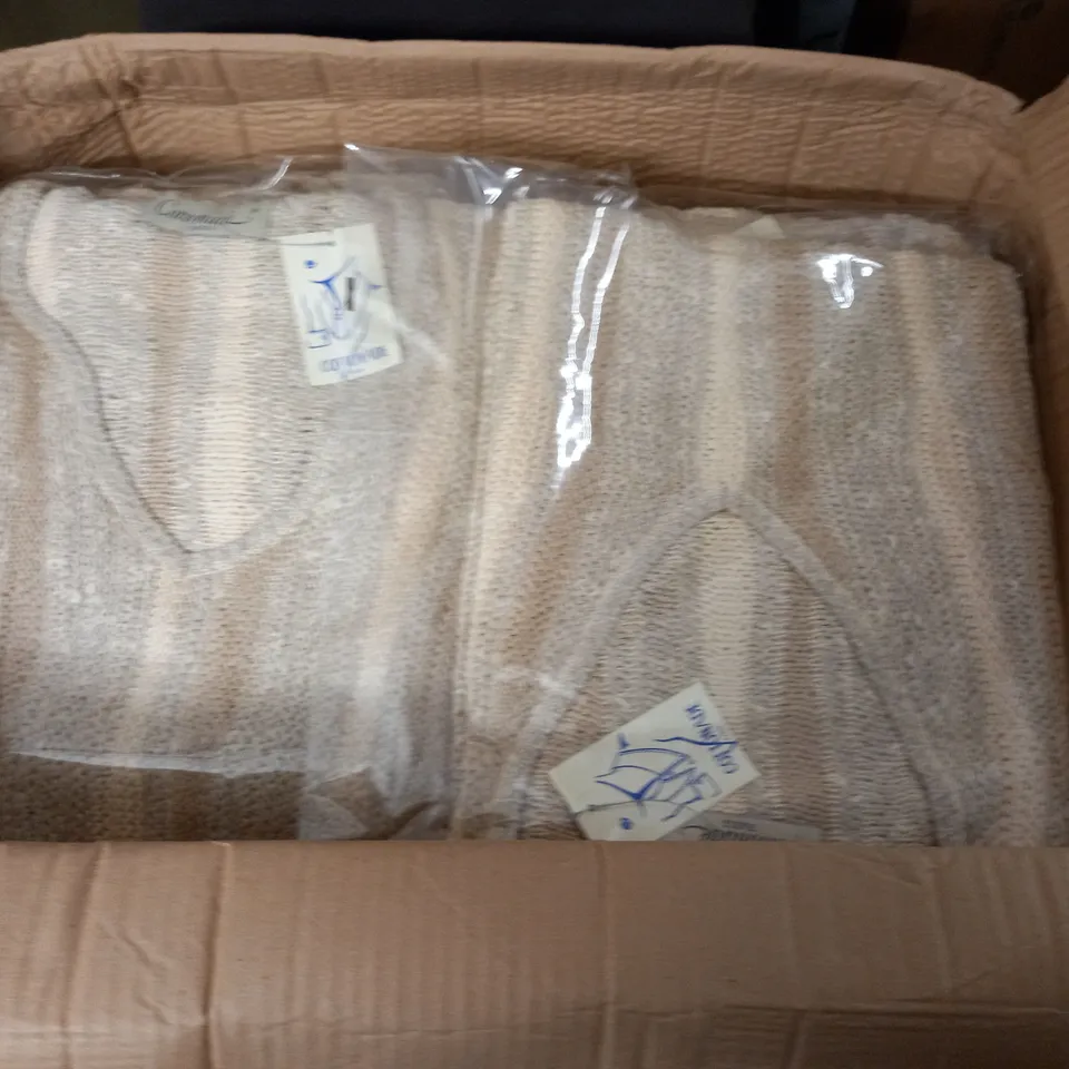 LOT OF 18 AS NEW COTTONADE V-NECK JUMPERS - SIZE UNSPECIFIED