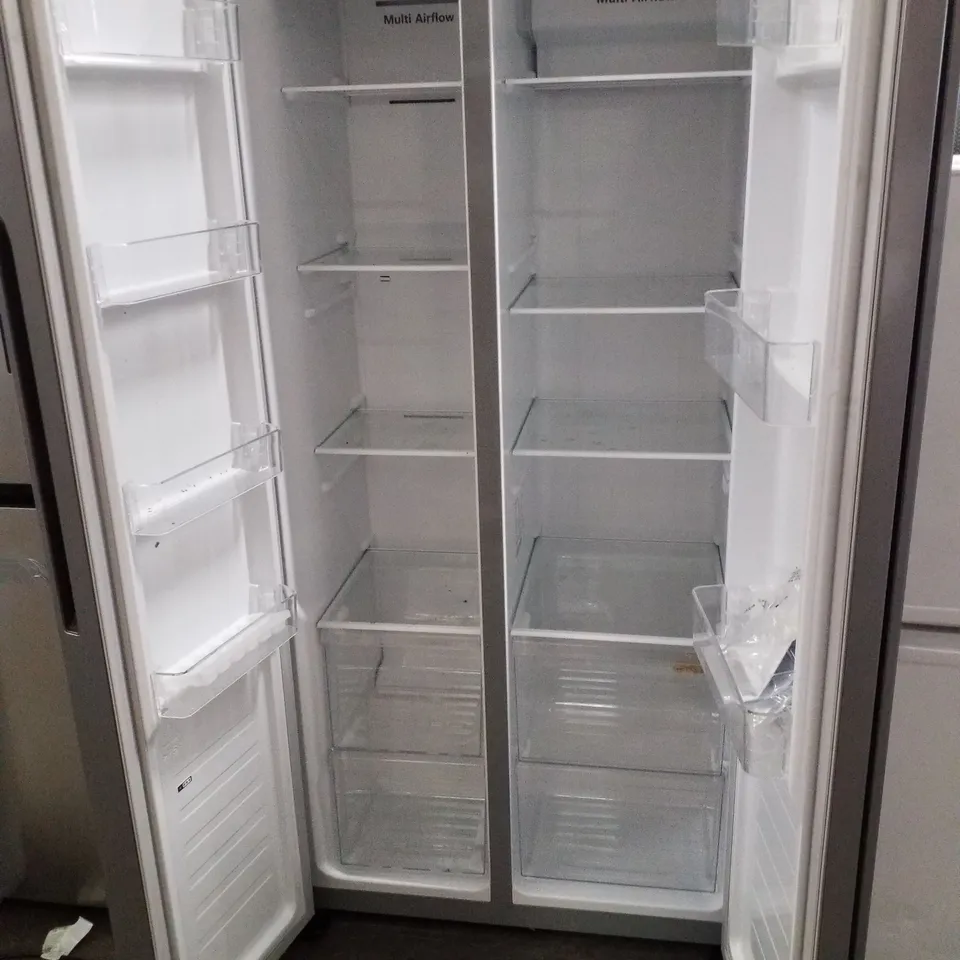 FRIDGEMASTER FREESTANDING SLIM AMERICAN SIDE BY SIDE DOOR FRIDGE - UNPROCESSED RAW RETURN