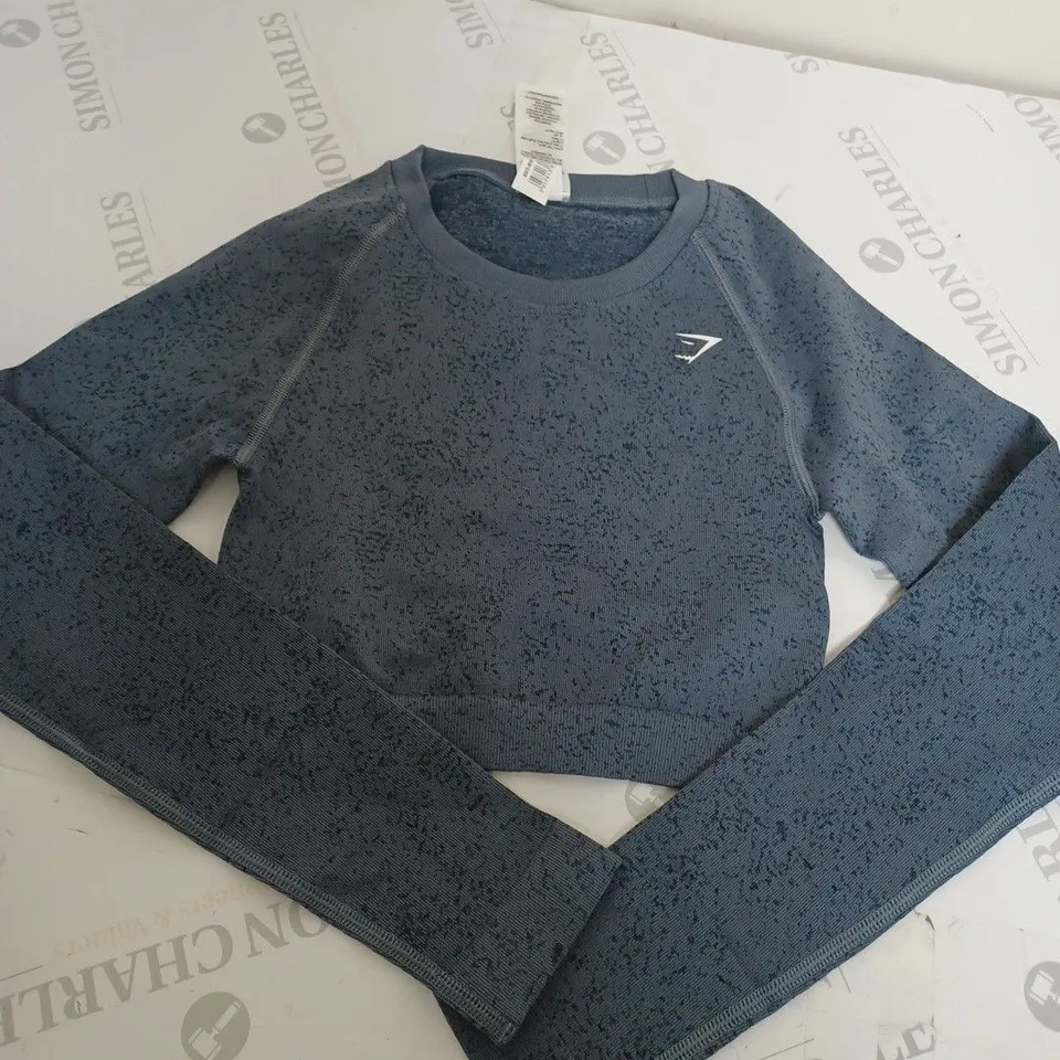 GYMSHARK LONG SLEEVE CROP TOP SIZE XS 