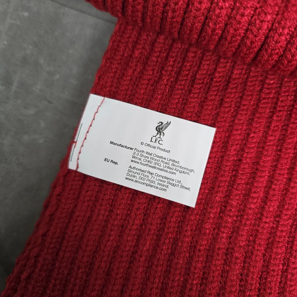 LIVERPOOL FC OFFICIAL KNIT SCARF – RED