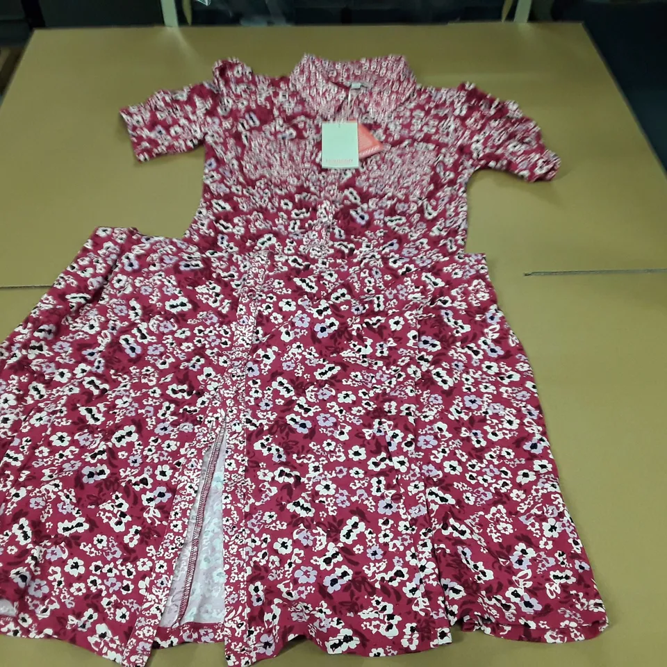 MONSOON BRIGHT PINK FLORAL DRESS - S