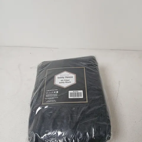 SNUGCITY 4FT FITTED TEDDY FLEECE SHEET - BLACK