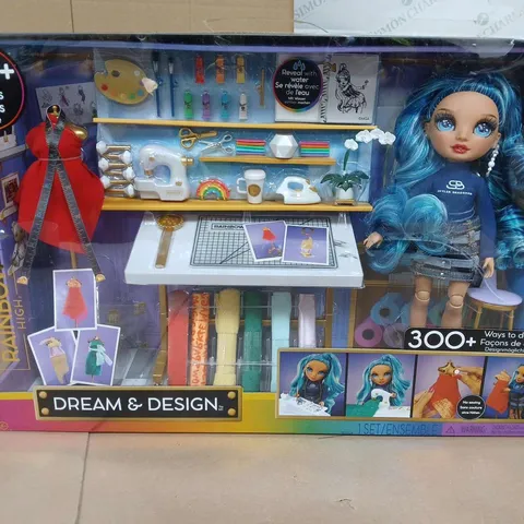 RAINBOW HIGH DREAM AND DESIGN FASHION STUDIO PLAYSET AND SKYLAR DOLL