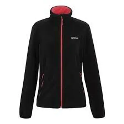 BRAND NEW REGATTA LADIES FLOREO IV FULL ZIP FLEECE IN BLACK - UK 18