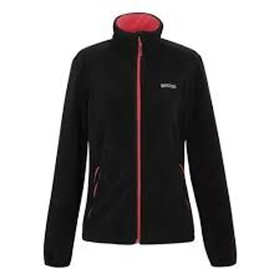 BRAND NEW REGATTA LADIES FLOREO IV FULL ZIP FLEECE IN BLACK - UK 18