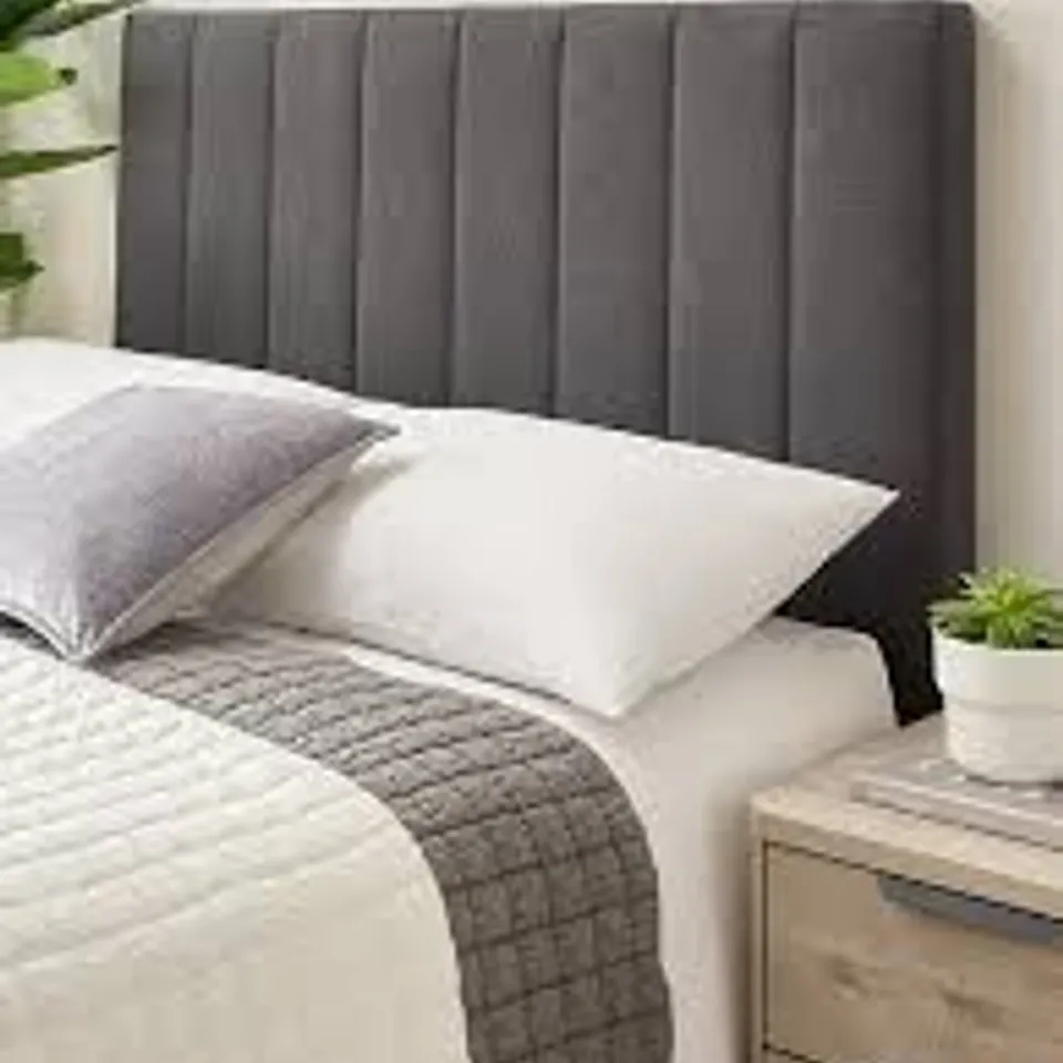 BOXED NOVA DOUBLE SIZE HEADBOARD - GREY (1 BOX)