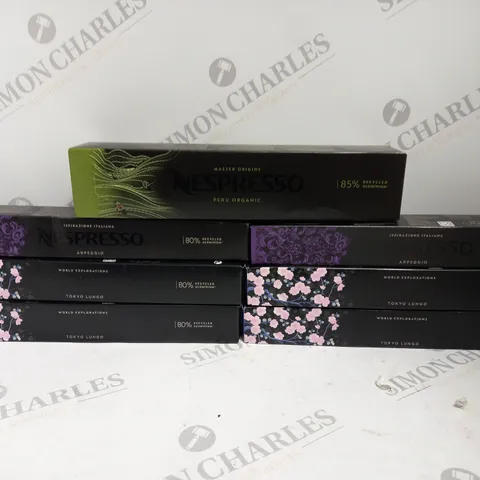 APPROXIMATELY 7 BOXED NESPRESSO COFFEE CAPSULES IN VARIOUS FLAVOURS 