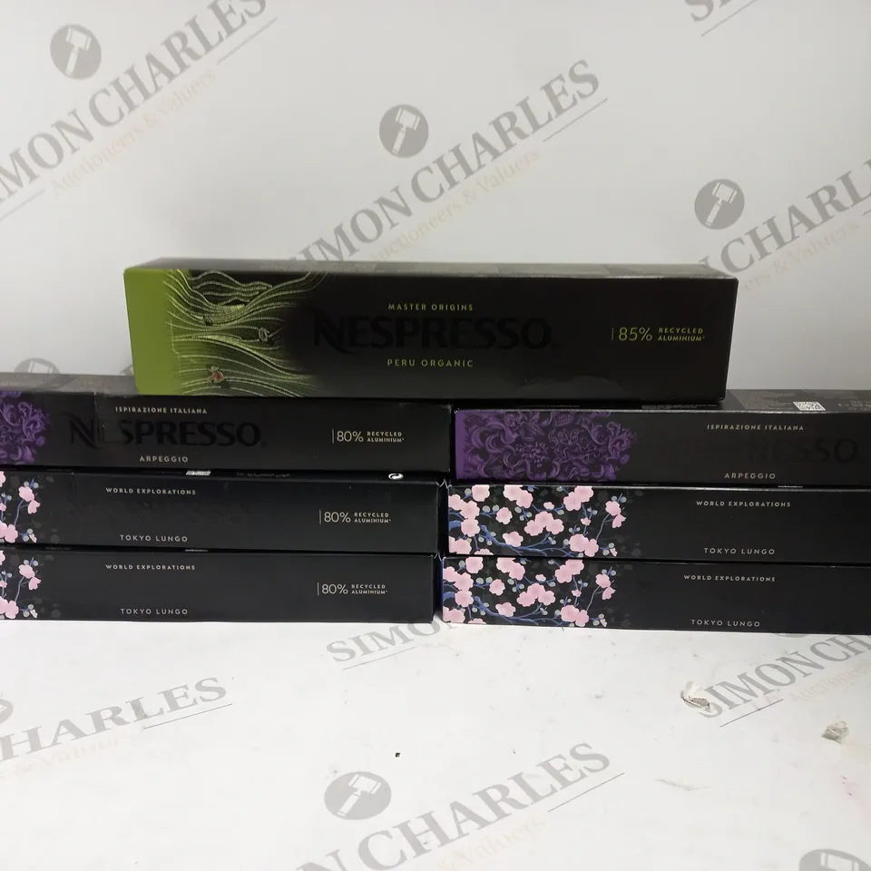 APPROXIMATELY 7 BOXED NESPRESSO COFFEE CAPSULES IN VARIOUS FLAVOURS 