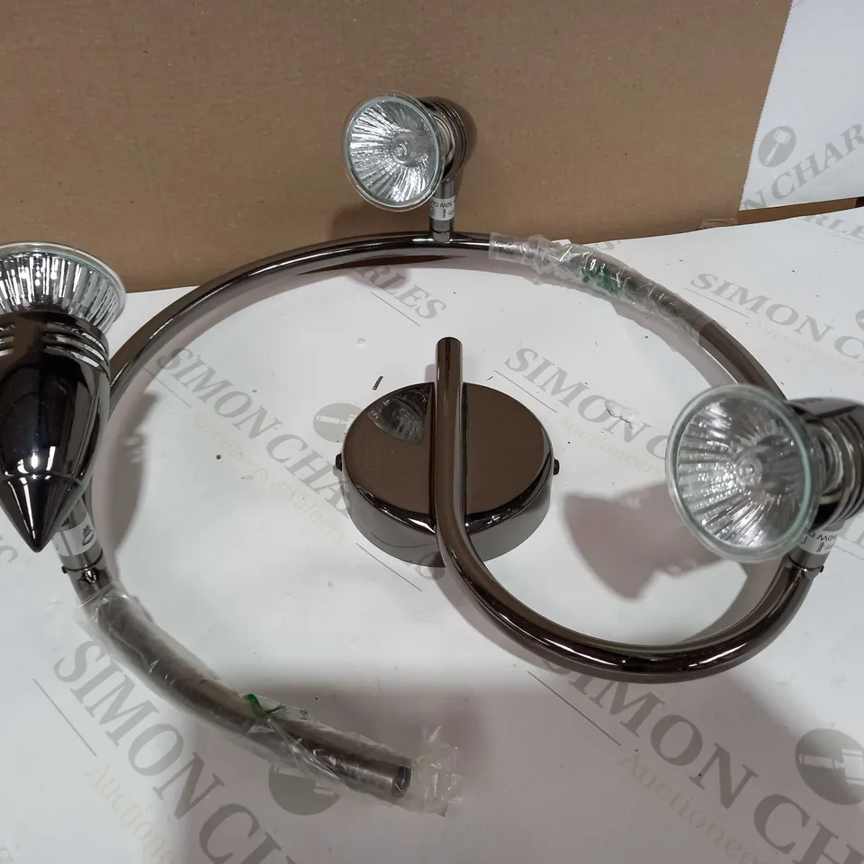 DAR LIGHTING GROUP GEMINI 3LT BLACK CHROME CEILING LIGHT