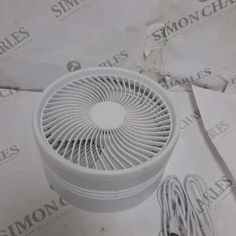 BELL & HOWELL RECHARGEABLE EXTENDABLE DESK & FLOOR FAN, WHITE