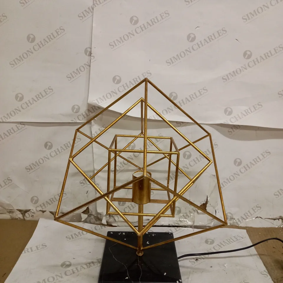 VERERI 1IT TABLE LAMP WITH GOLD LEAF & BLACK MARBLE