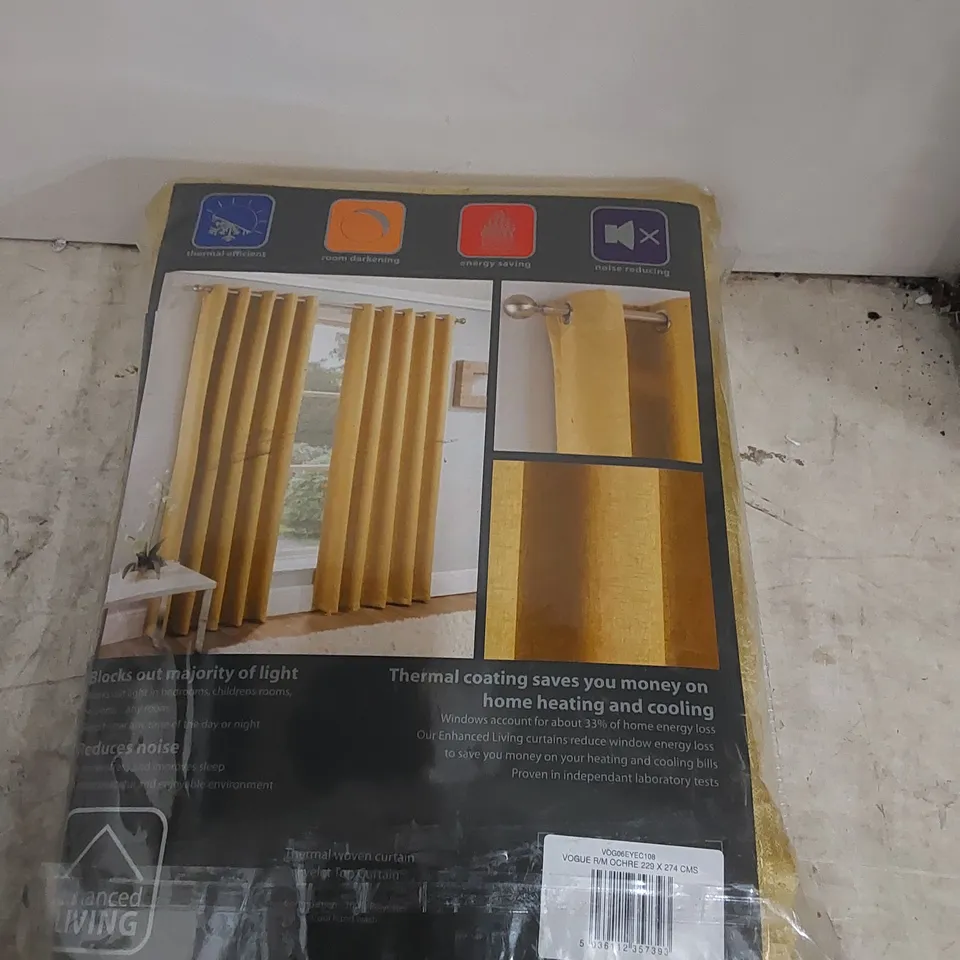PACKAGED FALKNER EYELET THERMAL LIGHT REDUCING CURTAINS 