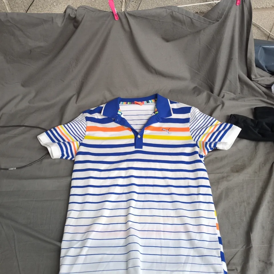 PUMA POLO SHIRT – STRIPED MULTICOLOUR, MEN'S UK L