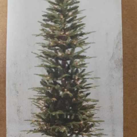 6FT SLIM ALPINE PRE LIT CHRISTMAS TREE WITH RESIN BASE