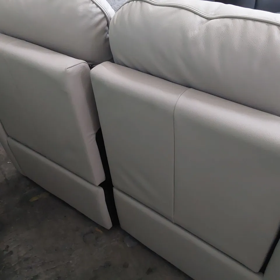 QUALITY BRITISH DESIGNER G PLAN JACKSON POWER RECLINING TWO SEATER SOFA CAMBRIDGE CLOUD LEATHER 