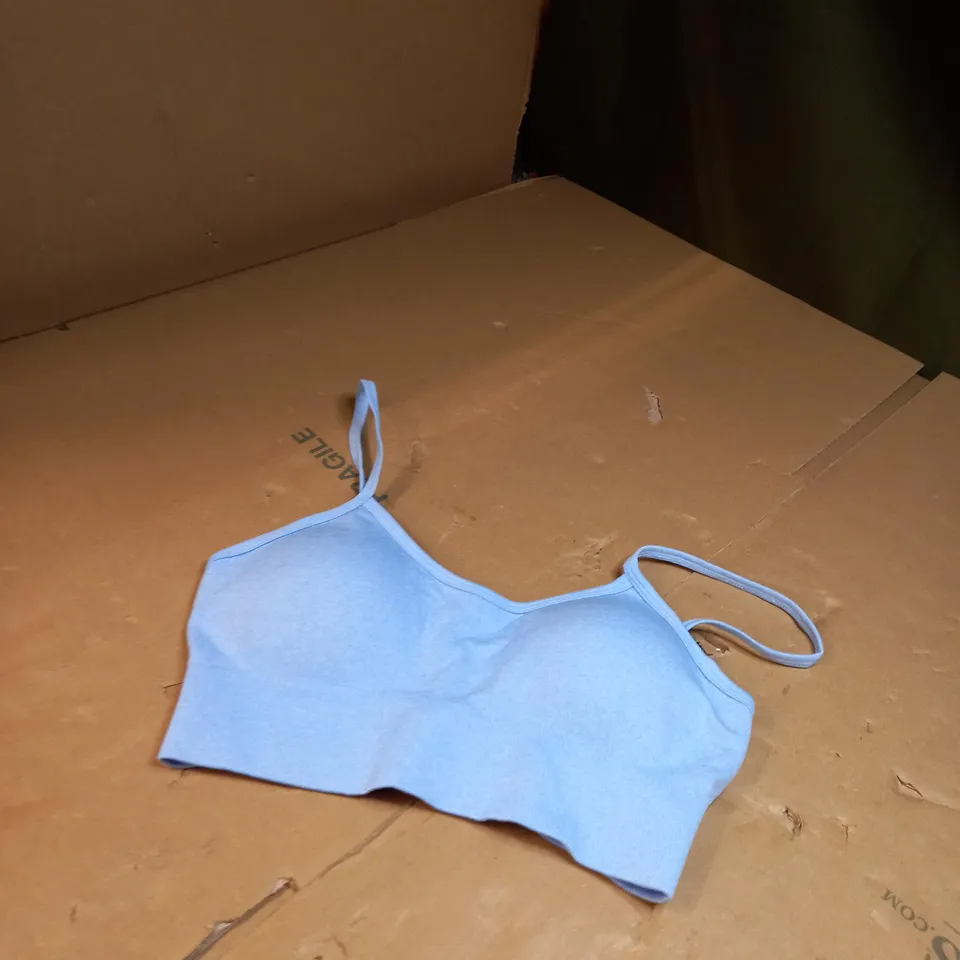LAZULI LABEL LIGHT BLUE GYM BRA 
