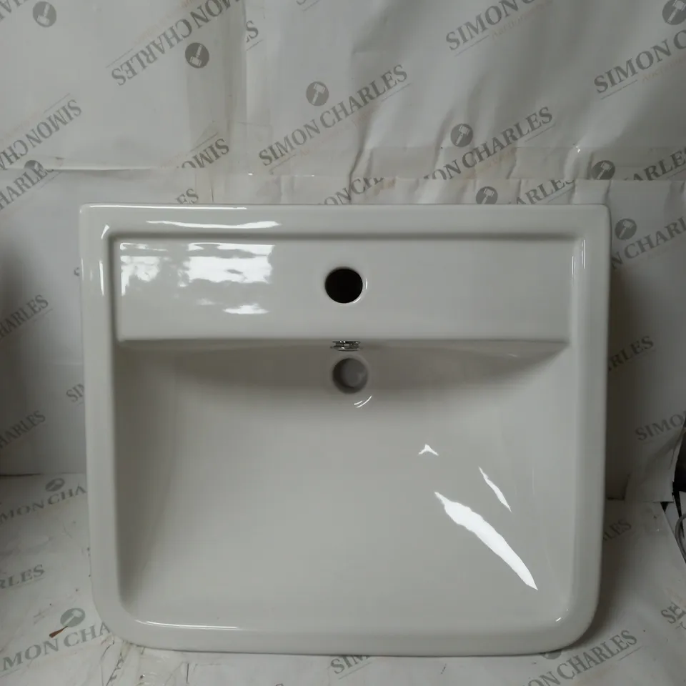 BOXED BELFRY BATHROOM RAUKWAY CERAMIC RECTANGULAR BASIN 470MM