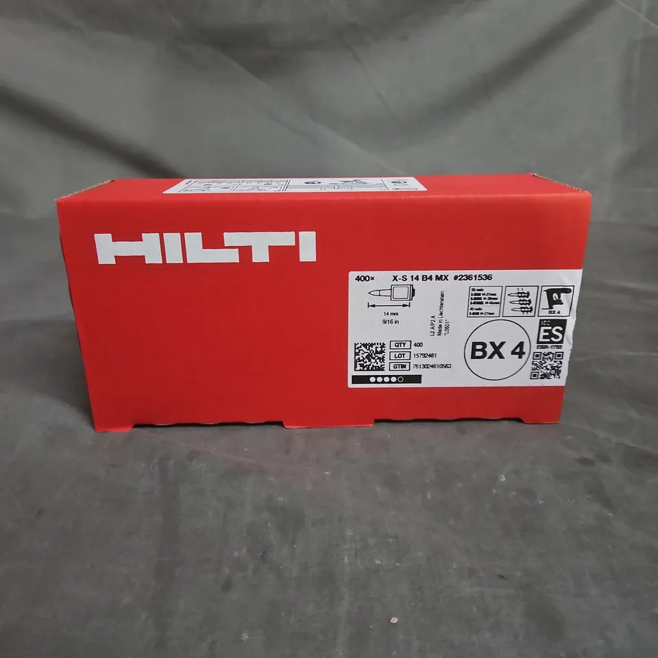 SEALED HILTI 400X X-S 14 B4 MX NAILS 