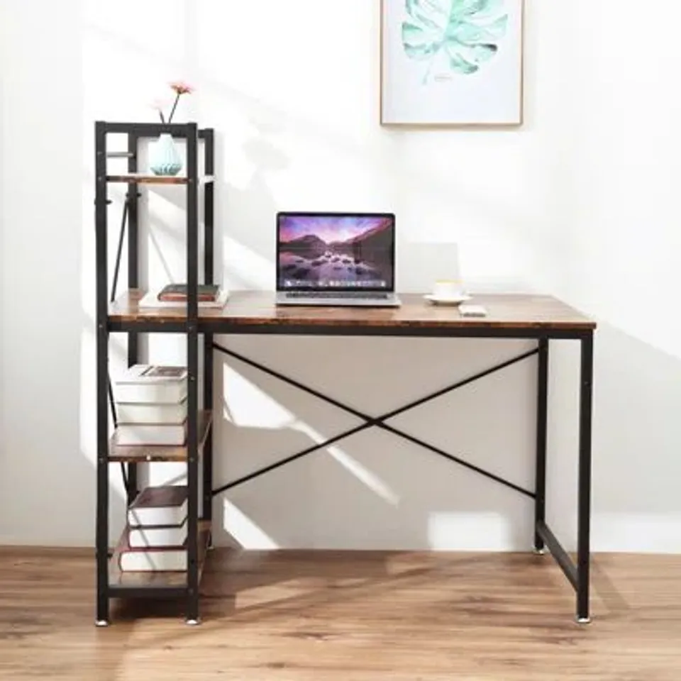 BOXED PC TABLE STUDY COMPUTER DESK UNIT/ HOME OFFICE WORKSTATION