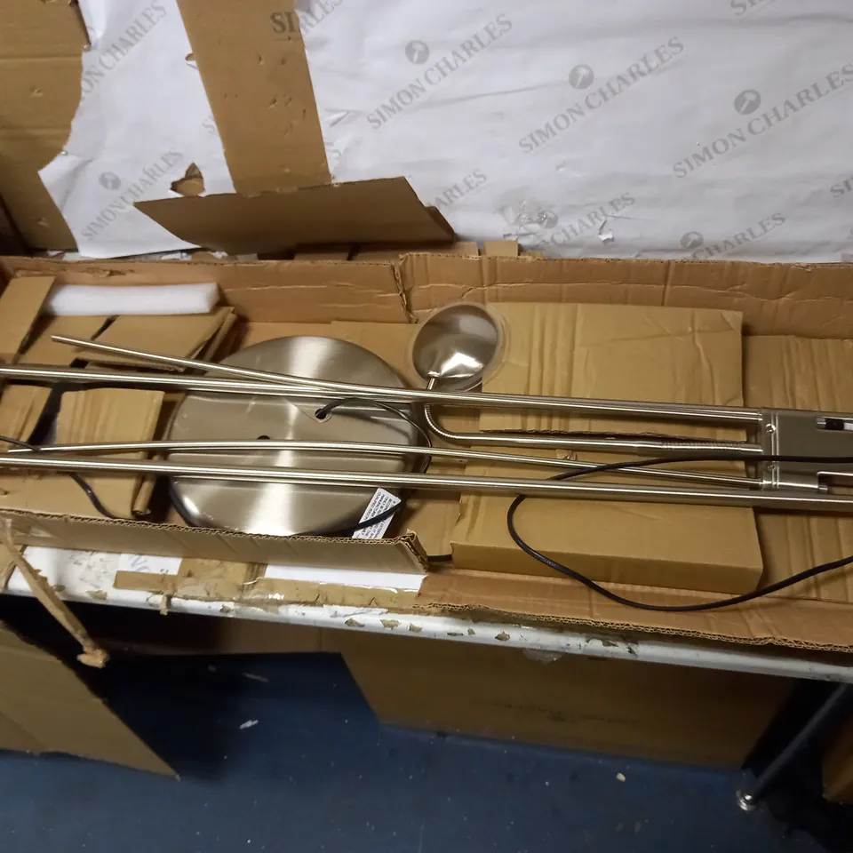 JOHN LEWIS LEVITY LED UPLIGHTER/READING FLOOR LAMP, SATIN NICKEL [COLLECTION ONLY]